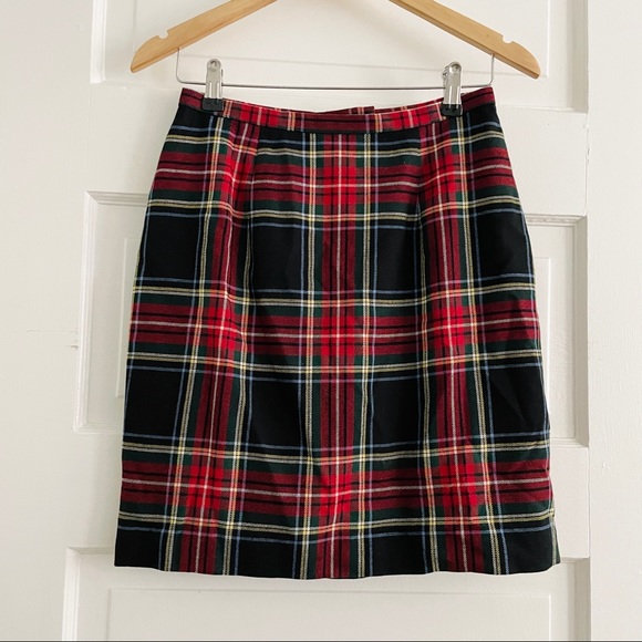 Ann Taylor Factory Dresses & Skirts - Vintage Ann Taylor Scottish Tartan Plaid Wool Blend Skirt